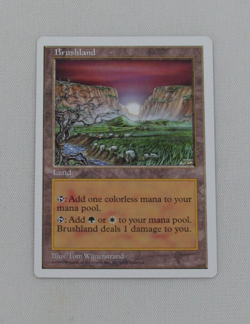 MAGIC THE GATHERING 5th EDITION BRUSHLAND NM ENGLISH MTG - Image 1