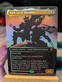 Dark Leo & Shredder (Borderless) Teenage Mutant Ninja Turtles Foil - Image 1