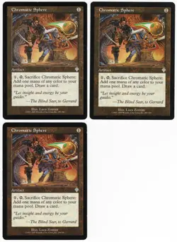 Chromatic Sphere x3 3x 2000 Invasion Colorless Uncommon Artifact MTG SP - NM AZ2 - Image 1