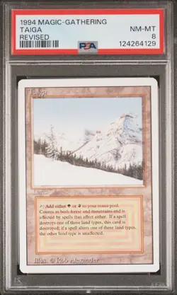 1994 MAGIC THE GATHERING MTG TAIGA REVISED PSA 8 - Image 1