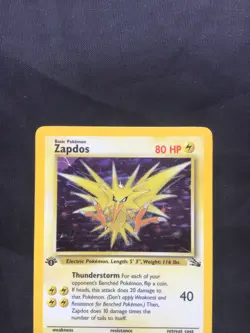 Pokemon Cards: 1st Edition Fossil Rare Holo: Zapdos 15/62 - Image 2