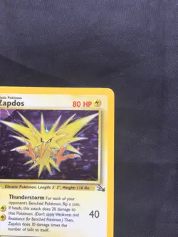Pokemon Cards: 1st Edition Fossil Rare Holo: Zapdos 15/62 - Image 4