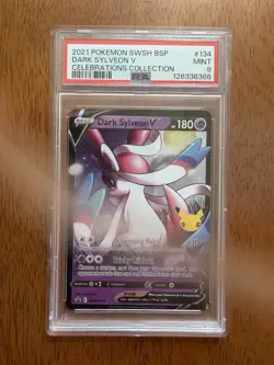Dark Sylveon V Pokemon Swsh Black Star Promo 134 NM PSA 9 - Image 1