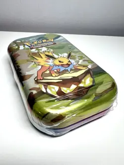 Pokemon TCG Prismatic Evolution Mini Tin Jolteon New Sealed - 2 Booster Packs - Image 3
