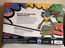 Pokemon TCG Ascended Heroes Premium Poster Collection Mega Lucario 🚚 Fast Ship - Image 2