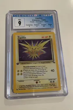 Pokemon 1999 Zapdos 1st Edition 15/62 Holo Mint 9 - Image 2
