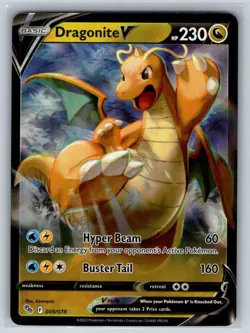 Dragonite V 049/078 Pokemon GO Holo NM - Image 1