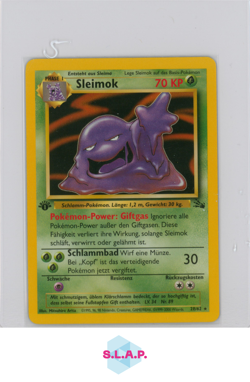 SLEIMOK 1. EDITION POKEMON/NINTENDO 28 1999 FOSSIL BASIC DEUTSCH - Image 1