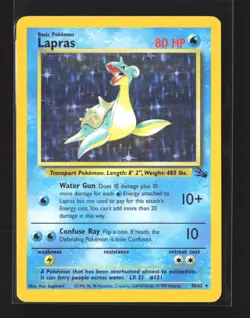 Pokemon Fossil #10/62 Holo Rare Lapras (10) - Image 1