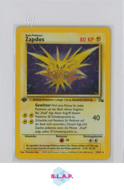 ZAPDOS 1. EDITION POKEMON/NINTENDO 30 1999 FOSSIL BASIC DEUTSCH - Image 1