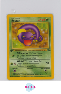 RETTAN 1. EDITION POKEMON/NINTENDO 46 1999 FOSSIL BASIC DEUTSCH - Image 1