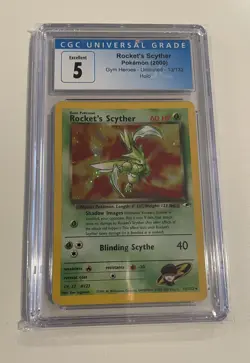 Pokemon 2020 Rocket's Scyther Gym Heros Unlimited 13/132 Holo Excellent 5 - Image 2