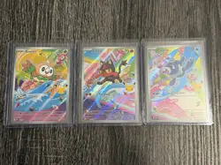Pokemon First Partner Illustration Collection Series 1 Alolan Starters Promo Set - Image 1