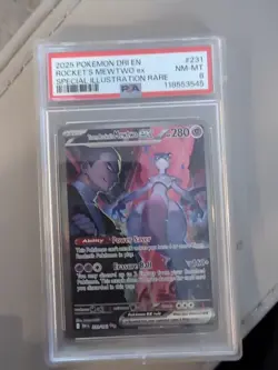 Pokemon Sir Team Rockets Mewtwo EX 231/182 PSA 8 - Image 1