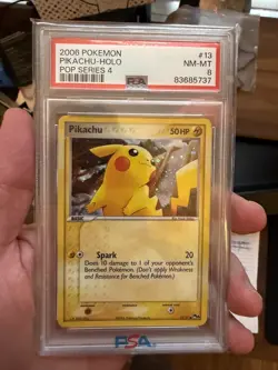 PIKACHU HOLO POP SERIES 4 PSA 8 2006 POKEMON #13 - Image 1