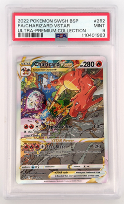 2022 Pokemon Charizard VSTAR UPC Full Art Black Star Promo SWSH #262 PSA 9 MINT - Image 1