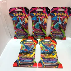 Pokemon Phantasmal Flames Sleeved Booster Pack Lot Of 5 Sealed - Image 1