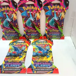 Pokemon Phantasmal Flames Sleeved Booster Pack Lot Of 5 Sealed - Image 3