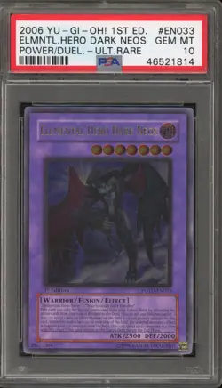 Yu-Gi-Oh! Elemental Hero Dark Neos 1st Ed Ultimate Rare POTD-EN033 PSA 10 - Image 1