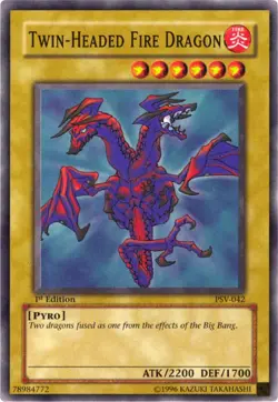 Twin-Headed Fire Dragon - PSV-042 - Common - 1st Edition - Lightly Played - Image 1