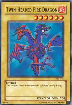 Twin-Headed Fire Dragon - PSV-042 - Common - Unlimited Edition - Lightly Played - Image 1