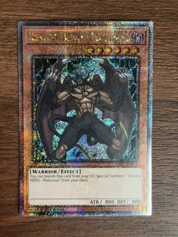 Yu-Gi-Oh! Destiny HERO - Malicious RA03-EN001 Quarter Century Secret Rare 1st Ed - Image 1