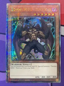 Destiny HERO - Malicious Quarter Century Secret Rare Near Mint Yugioh - Image 1
