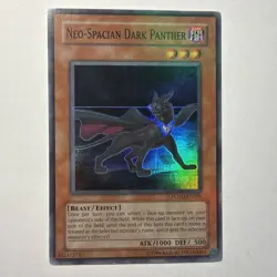 Neo-Spacian Dark Panther POTD-EN005 Yugioh TCG Super Rare LP Lightly Played - Image 1