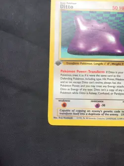 Pokemon Cards: Fossil 1st Edition Rare: Ditto 18/62 - Image 5