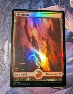 MTG *FOIL FULL ART* Zendikar Rising MOUNTAIN #275 NM - Image 1