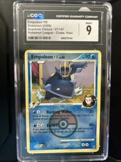 Empoleon FB 2009 #27 Pokemon Supreme Victors Cross. Holo CGC Mint 9 Graded Card - Image 1