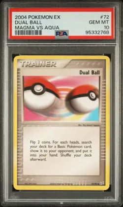 PSA 10 - 2004 EX Team Magma vs Team Aqua Dual Ball 72/95 Pokemon Card - Image 1