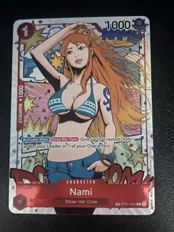 One Piece 2024 Wings of the Captain Nami Treasure Rare Card #ST01-007 - Image 1