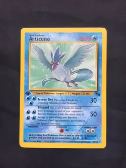 Pokemon Cards: Fossil 1st Edition Rare: Articuno 17/62 - Image 1