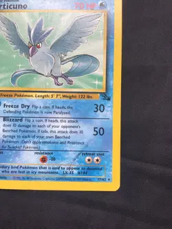 Pokemon Cards: Fossil 1st Edition Rare: Articuno 17/62 - Image 4