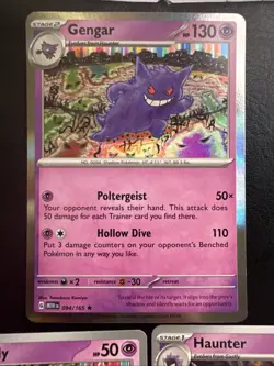 Pokemon Gengar Holo SV Scarlet & Violet 151 Card 094/165 NM Haunter 93 Gastly 92 - Image 2