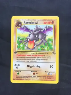 Pokemon Cards: GERMAN Fossil 1st Edition Rare: Aerodactyl 16/62 - Image 1
