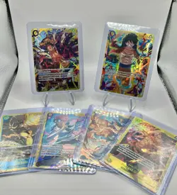 One Piece 6-card SEC lot, 2x Luffy, Ace, Sabo, Kaido, Koby ENGLISH - Image 1