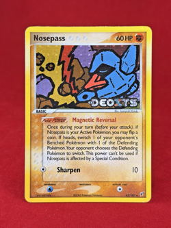 2005 Pokemon Deoxys NOSEPASS Reverse Stamped Holo 42/107 Card LP - Image 1