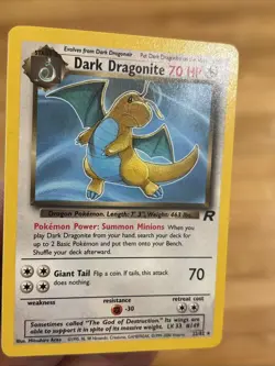 Pokemon Card TCG Dark Dragonite 22/82 Team Rocket Rare Regular Wizards English - Image 3