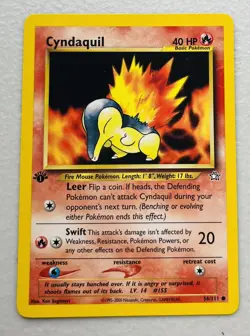 Cyndaquil 56/111 1st Edition Neo Genesis Pokemon Card - Image 1