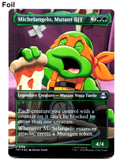 Michelangelo, Mutant BFF (BORDERLESS FOIL) - [Teenage Mutant Ninja Turtles] MTG - Image 5