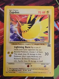Black Star Promo Zapdos #23 Pokemon TCG - Image 1