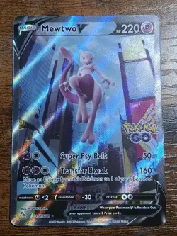 Pokemon Go Mewtwo V 72/78 Alternative Art Alt Holo English NM - Image 1