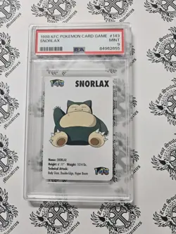 SNORLAX #143 Pokemon Card Game Mini KFC 1998 Nintendo PSA GEM MINT 9 - Image 1