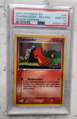Pokemon Charmander EX Power Keepers Reverse Holo #48 PSA 10 GEM MT Low Pop - Image 1