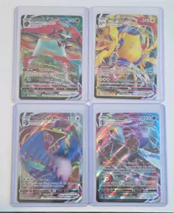 Pokemon TCG VMAX Holo Regieleki Cramorant Inteleon Rayquaza Samurott 4 Card Lot - Image 1