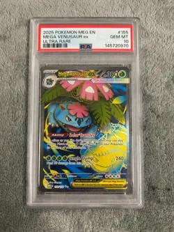 2025 POKEMON MEG EN-MEGA EVOLUTION ULTRA RARE #155 MEGA VENUSAUR EX PSA 10 - Image 1