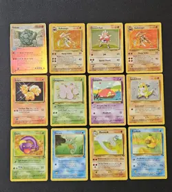 Pokemon WOTC Lot. Hitmonchan Holo, Kabutops Holo, Reverse Holo Golem (Damaged) - Image 1