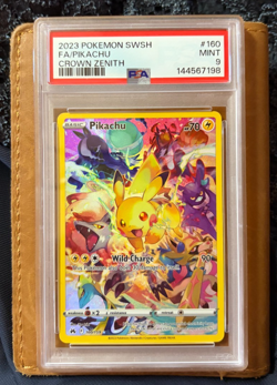 PSA 9 MINT Pokemon TCG Pikachu Crown Zenith 160/159 Holo Secret Rare - Image 1